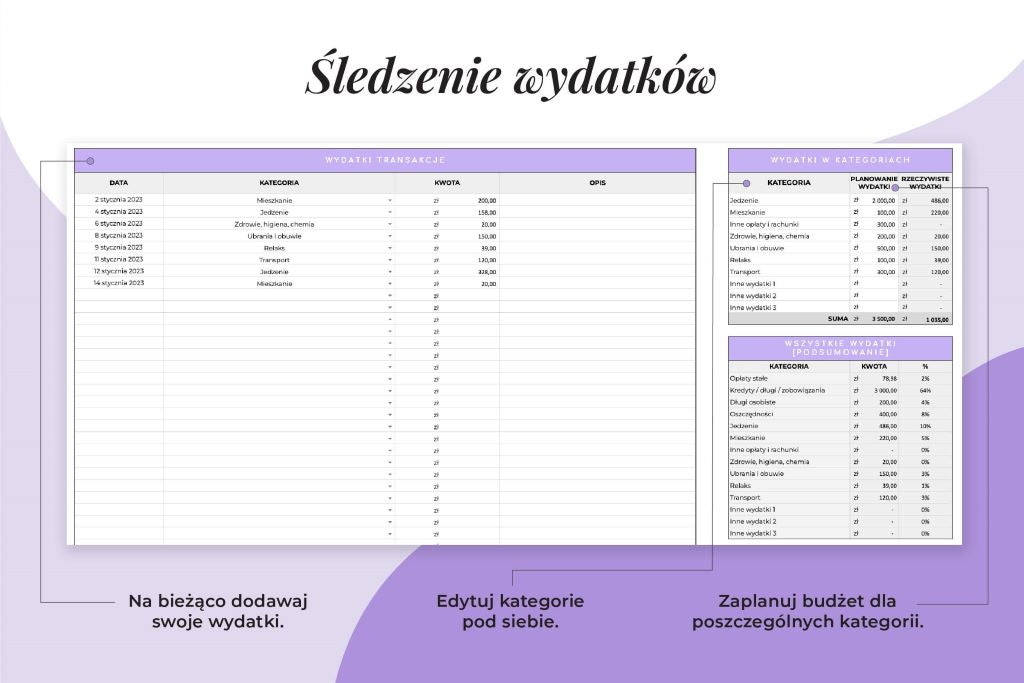 Budżet Domowy dla Rodzin & Par Szablon Arkusza Excel