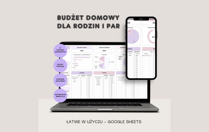 Budżet Domowy dla Rodzin & Par Szablon Arkusza Excel