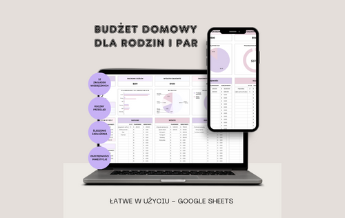 Budżet Domowy dla Rodzin & Par Szablon Arkusza Excel