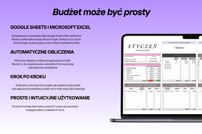 Budżet Domowy dla Rodzin & Par Szablon Arkusza Excel